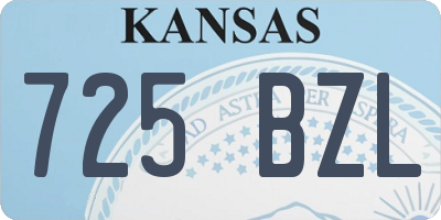 KS license plate 725BZL