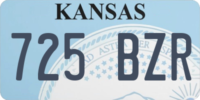 KS license plate 725BZR