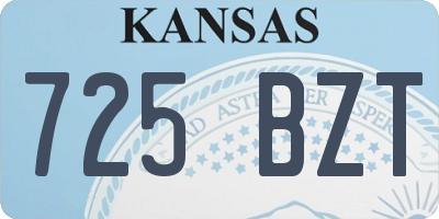 KS license plate 725BZT