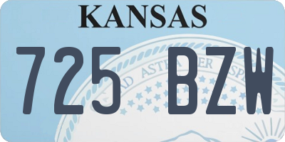 KS license plate 725BZW