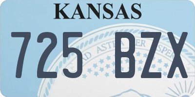 KS license plate 725BZX