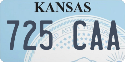 KS license plate 725CAA