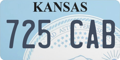 KS license plate 725CAB