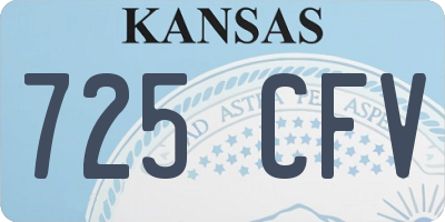 KS license plate 725CFV