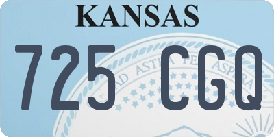 KS license plate 725CGQ