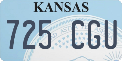 KS license plate 725CGU