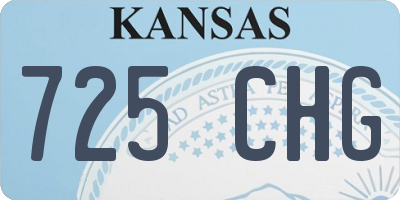 KS license plate 725CHG