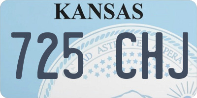 KS license plate 725CHJ