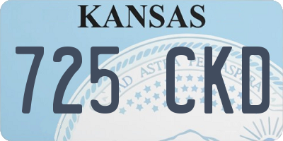 KS license plate 725CKD