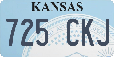 KS license plate 725CKJ