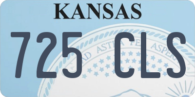 KS license plate 725CLS