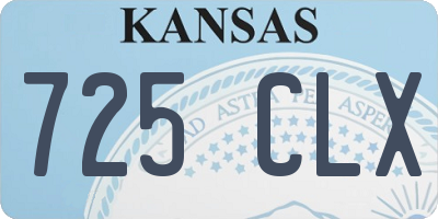 KS license plate 725CLX