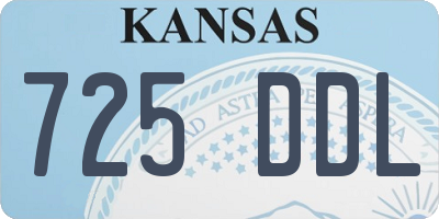 KS license plate 725DDL