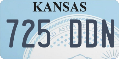 KS license plate 725DDN