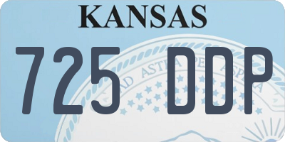 KS license plate 725DDP