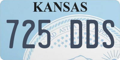 KS license plate 725DDS