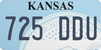 KS license plate 725DDU