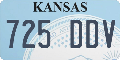 KS license plate 725DDV