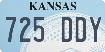 KS license plate 725DDY