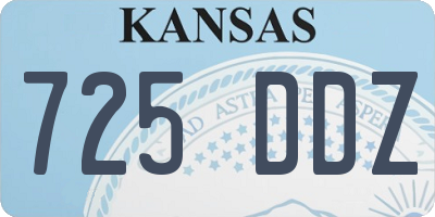 KS license plate 725DDZ