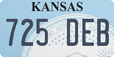 KS license plate 725DEB