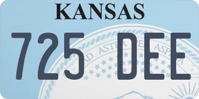 KS license plate 725DEE