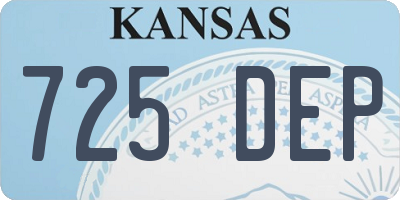 KS license plate 725DEP