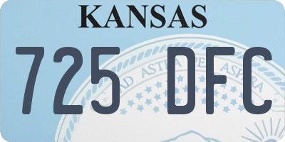 KS license plate 725DFC