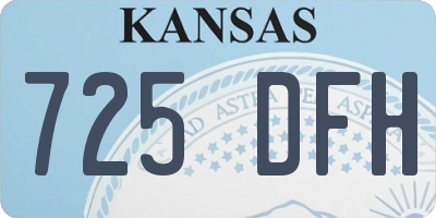 KS license plate 725DFH