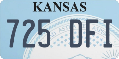 KS license plate 725DFI
