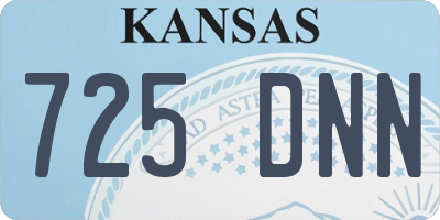 KS license plate 725DNN