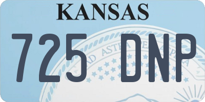 KS license plate 725DNP