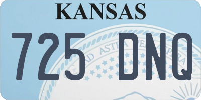 KS license plate 725DNQ