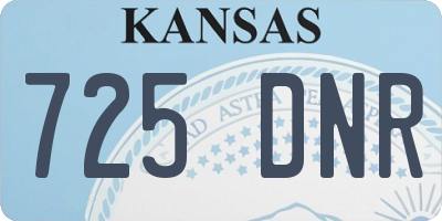 KS license plate 725DNR