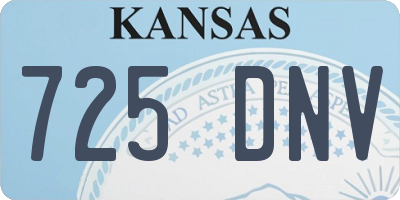 KS license plate 725DNV