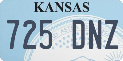KS license plate 725DNZ