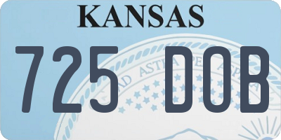 KS license plate 725DOB