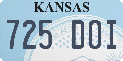 KS license plate 725DOI