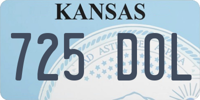 KS license plate 725DOL