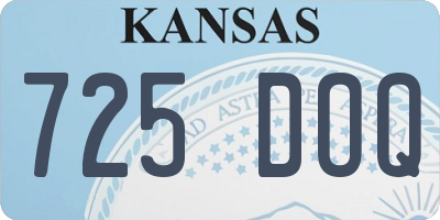 KS license plate 725DOQ