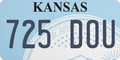 KS license plate 725DOU