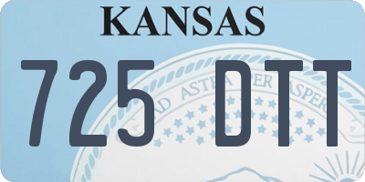 KS license plate 725DTT