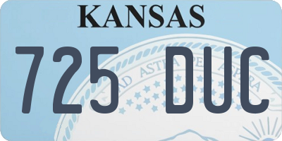KS license plate 725DUC