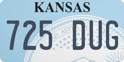 KS license plate 725DUG