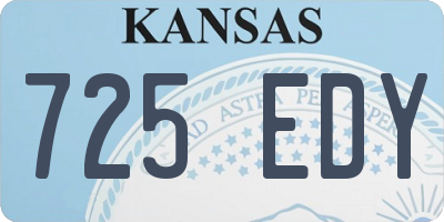 KS license plate 725EDY