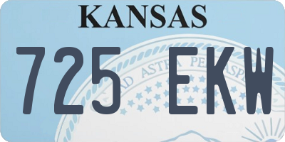 KS license plate 725EKW