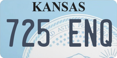 KS license plate 725ENQ