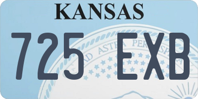 KS license plate 725EXB