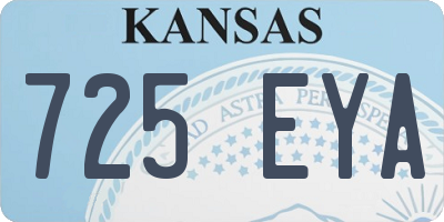KS license plate 725EYA