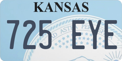 KS license plate 725EYE